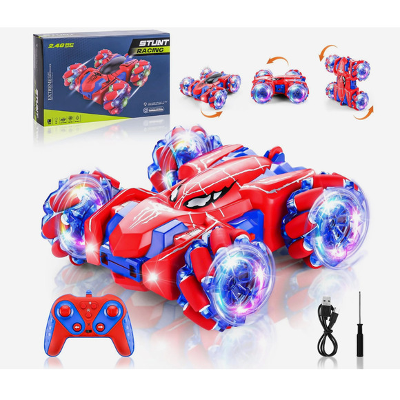 RC Spider Stunt Car 2.4GHz Off-Road 360° Rotating Rechargeable Toy for Kids - Picture 1 of 9